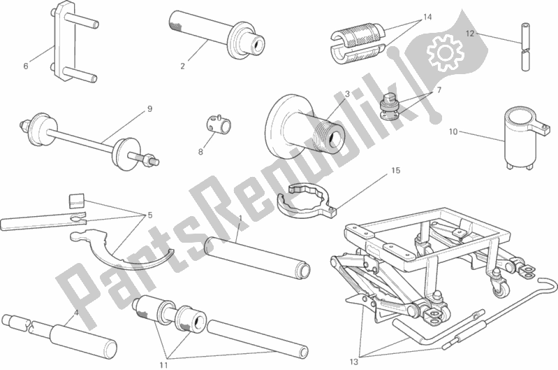 Todas las partes para 01b - Herramientas De Servicio De Taller de Ducati Diavel FL Thailand 1200 2019